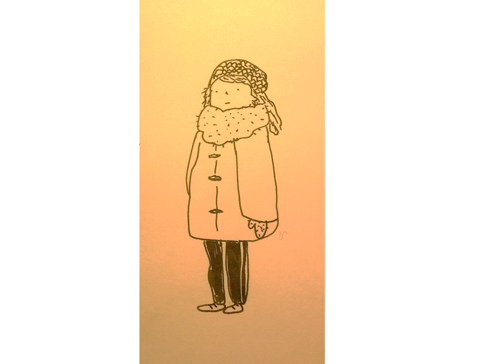 Winter casual lady warm colours