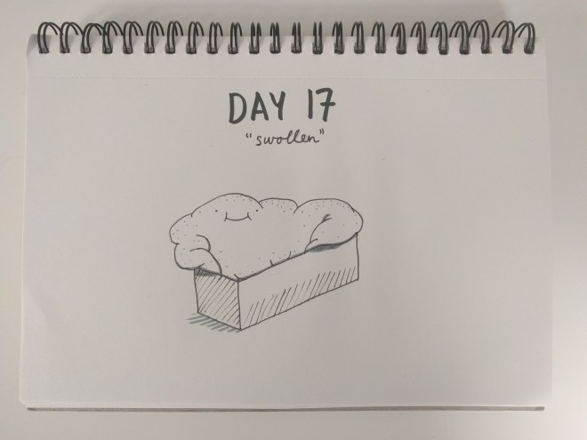 sourdough yeast rise #inktober doodle by wordsanddoodlesblog