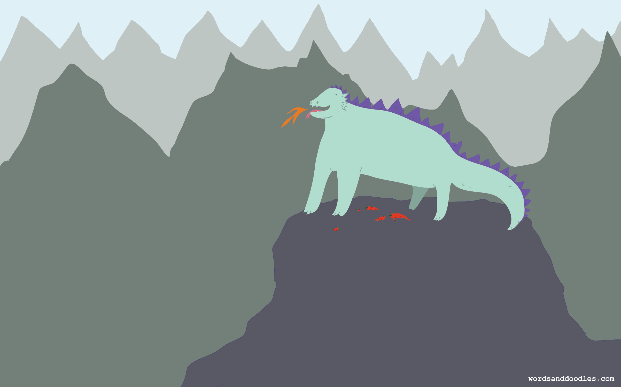 happy dragon wordsanddoodles.com wallpaper